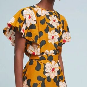 Anthropologie Eva Franco Ikebana Floral Blouse Size 6